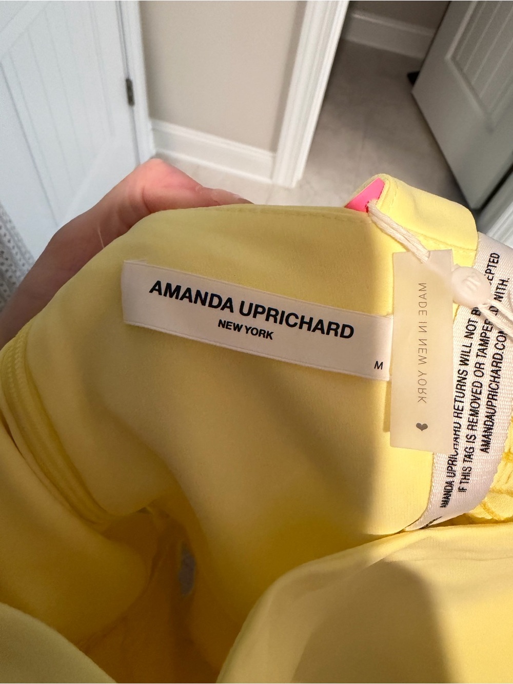 NWT Amanda Uprichard Bethany Skort Romper in Butter Yellow - Size Medium - Picture 11 of 11